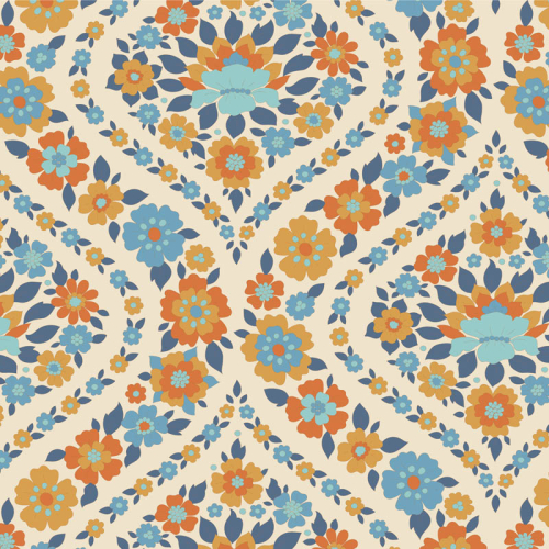 Tilda Patchwork Stoff Baumwolle - Wallflower - Bianca Blue